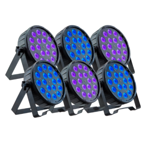 6x par can lights blue and purple