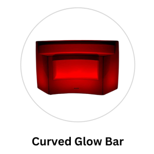 red curved glow bar