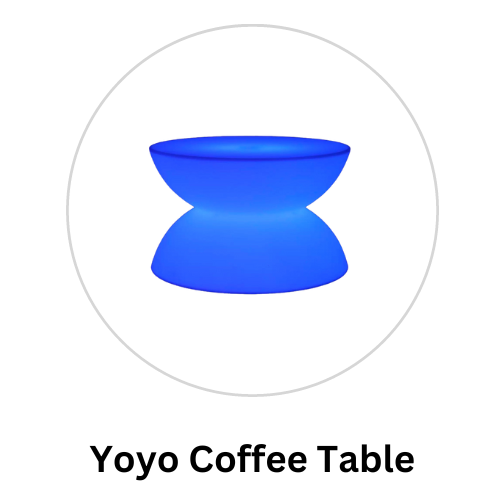 blue yoyo coffee table