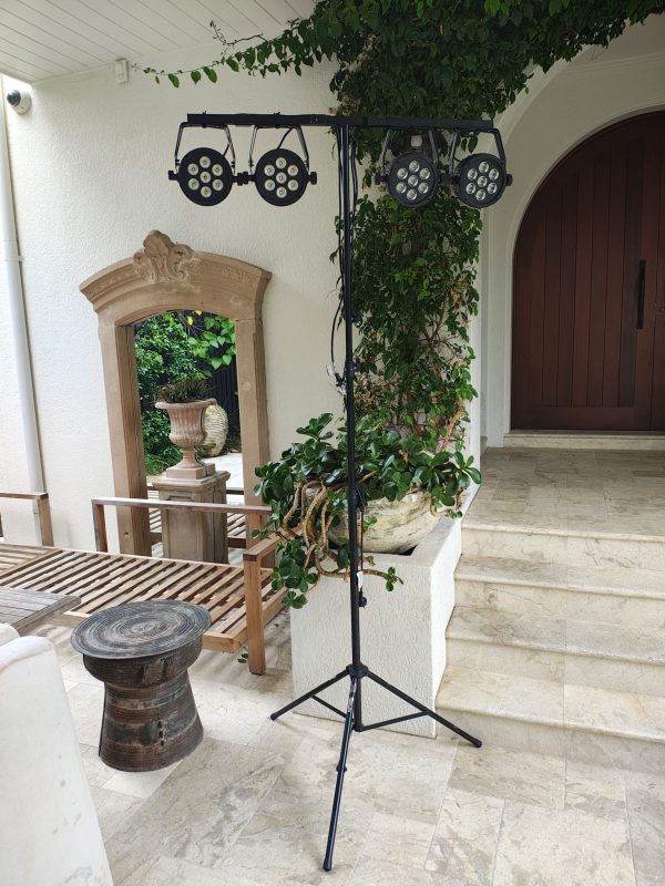lighting stand with par cans