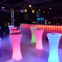 glow cocktail tables hire